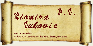 Miomira Vuković vizit kartica
